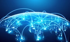 Abstract of world network, internet and global connection concept, vector art and illustration.