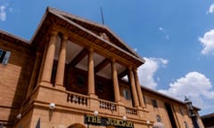 Nairobi, Kenya; October / 13/2010. Building of the Courts of Kenya, located in the square where the statue of the first president of Kenya is located, in the city of Nairobi, capital of Kenya, on the