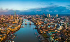 Panoramic View of City London in UK.