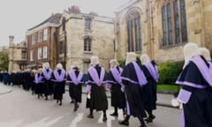 Judges processing through the street in York. York 17th October 2018.