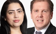 Photo montage of Darren Rogers and Devina Rana