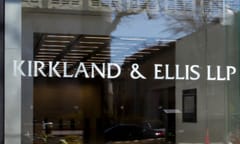 Washington, D.C., USA- March 1, 2020: The entrance to Kirkland and Ellis LLP office in Washington, DC, USA. Kirkland and Ellis LLP is an American law firm.