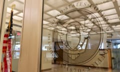 WASHINGTON, DC - JUNE 8, 2019: US COPYRIGHT OFFICE - LIBRARY OF CONGRESS - sign seal emblem coat of arms at entrance