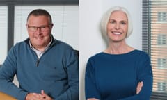 Portrait style photographs of Stephen Ward and Christina Blacklaws