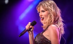 New York, NY, USA - December 13, 2019: Taylor Swift performs at the 2019 Z100 Jingle Ball at Madison Square Garden.