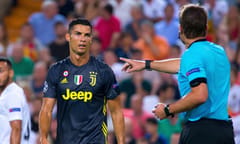 Fans show Ronaldo a red card