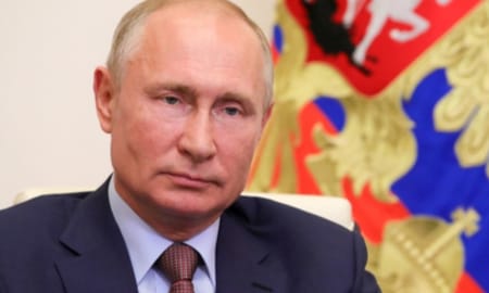 Russian President Vladimir Putin held the meeting with the senior officials of the Government of the Russian Federation, its constituent organizations. Russia Moscow. 11 May 2020