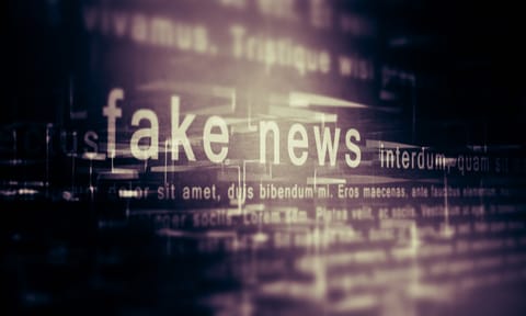 Fake news concept, internet social network 3D illustration.
