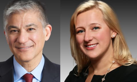 Portrait photos of Ray Shirazi and Dorothy Mehta