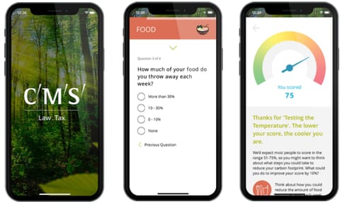 a picture of the CMS app