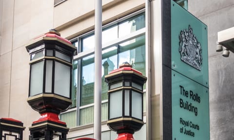 Outside The Rolls Building in London