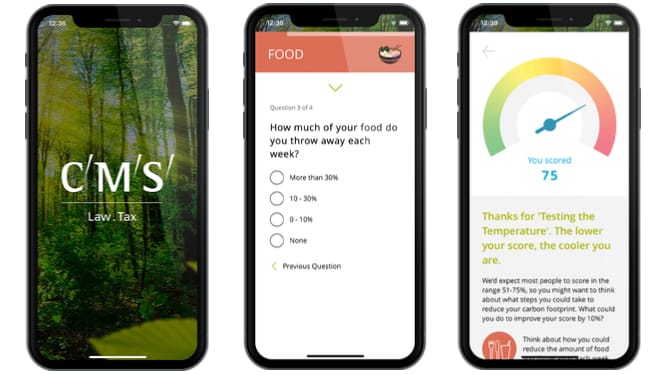a picture of the CMS app