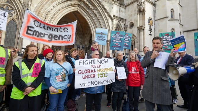 Picture of Heathrow expansion protestors
