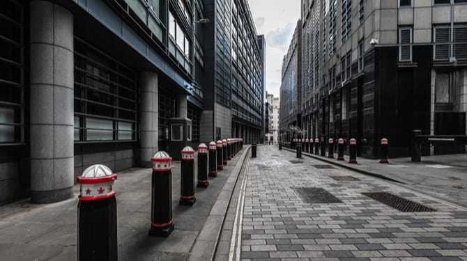 Picture of a deserted London street