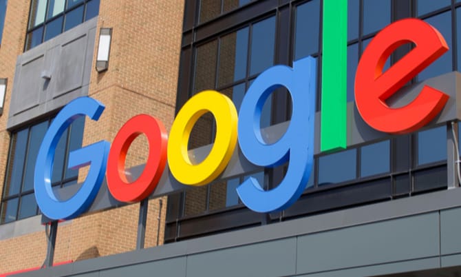 A photograph of a Google office