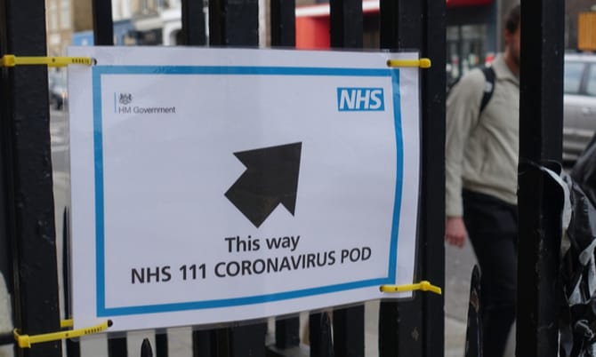 pic of a coronavirus assessment pod