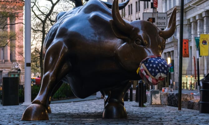 The Charging Bull statue in New York's financial district