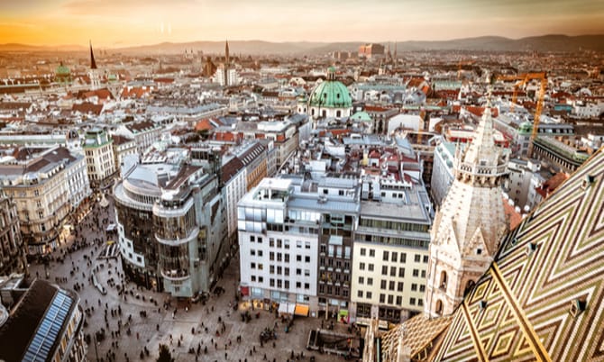 A photograph of Vienna